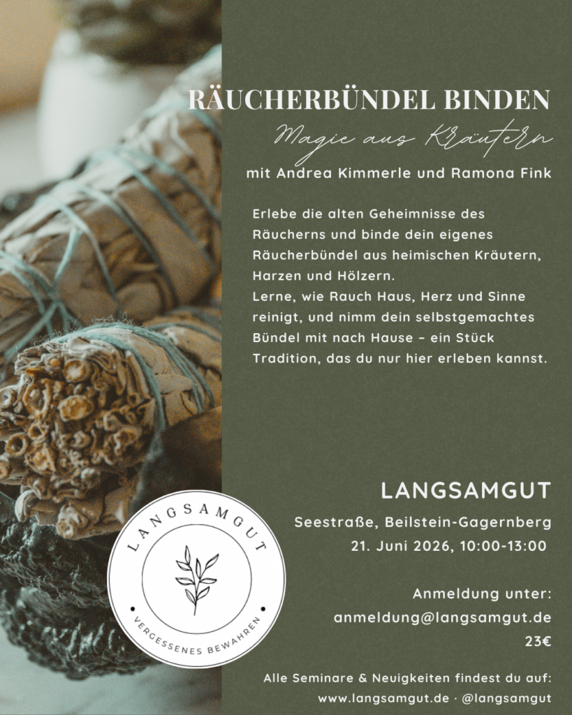 Räucherbündel binden - Magie aus Kräuter